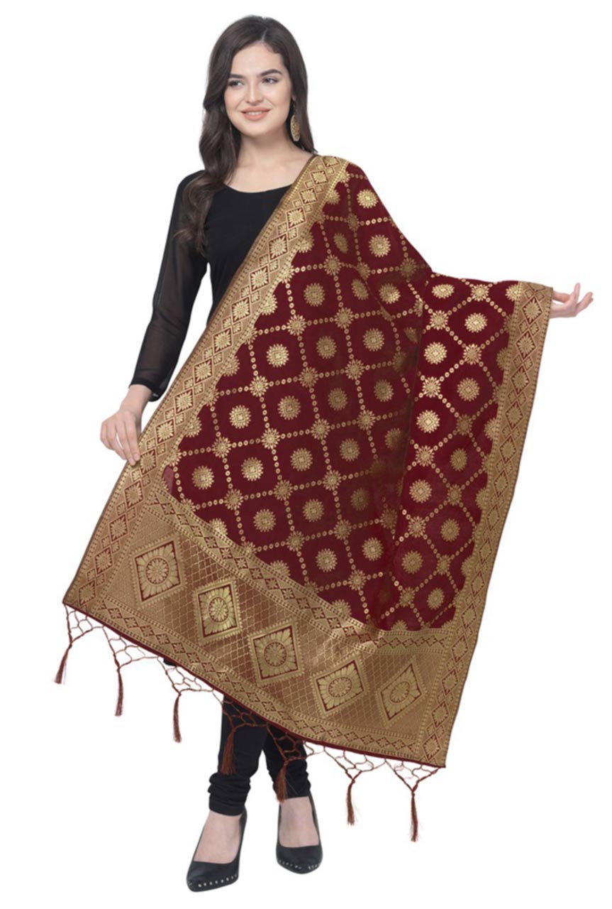 Silk Jacquard Dupatta Manufacturer Silk Jacquard Dupatta Manufacturer